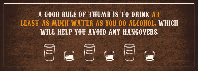 drink water with alcohol and whiskey